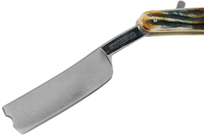 Rough Ryder Folding Razor Cinnamon Stag RR2159 Damascus Straight Razor 5 Rough Ryder Folding Razor Cinnamon Stag RR2159 Damascus Straight Razor - Image 3