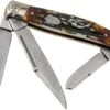 Rough Ryder Stockman Cinnamon Stag RR2160 Damascus Slipjoint Pocket Knife -Knife Haven Sales RY2160 01 rough ryder