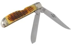 Rough Ryder Mini Trapper Amber Bone RR948 Slipjoint Pocket Knife -Knife Haven Sales RY948 02 rough ryder