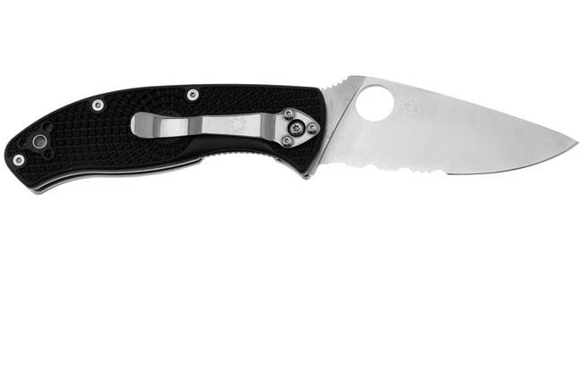 Spyderco Tenacious Light-weight C122PSBK FRN Partly Serrated Pocket Knife 4 Spyderco Tenacious Light-weight C122PSBK FRN Partly Serrated Pocket Knife - Image 2