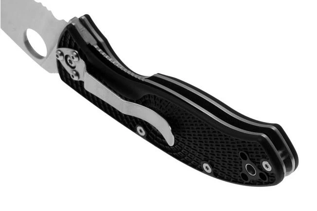 Spyderco Tenacious Light-weight C122PSBK FRN Partly Serrated Pocket Knife 6 Spyderco Tenacious Light-weight C122PSBK FRN Partly Serrated Pocket Knife - Image 4