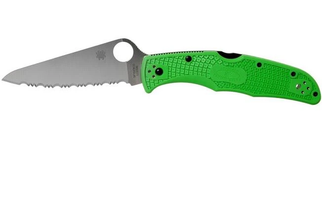 Spyderco Pacific Salt 2 Green LC200N C91FSGR2 Serrated Pocket Knife 3 Spyderco Pacific Salt 2 Green LC200N C91FSGR2 Serrated Pocket Knife
