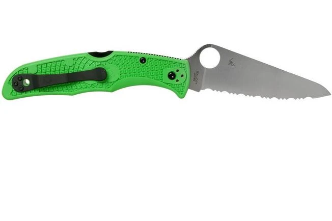 Spyderco Pacific Salt 2 Green LC200N C91FSGR2 Serrated Pocket Knife 4 Spyderco Pacific Salt 2 Green LC200N C91FSGR2 Serrated Pocket Knife - Image 2