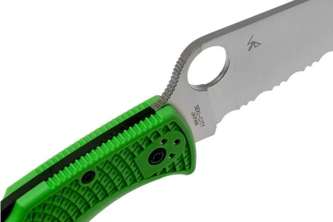 Spyderco Pacific Salt 2 Green LC200N C91FSGR2 Serrated Pocket Knife 8 Spyderco Pacific Salt 2 Green LC200N C91FSGR2 Serrated Pocket Knife - Image 6
