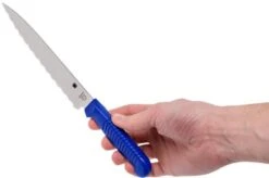 Spyderco K04SBL Utility Knife 16.5 Cm, Blue Serrated -Knife Haven Sales SPK04SBL 06 spyderco kitchen