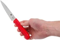 Spyderco K05SRD Paring Knife 11 Cm, Red Serrated -Knife Haven Sales SPK05SRD 06 spyderco kitchen