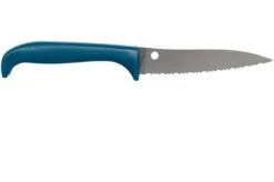 Spyderco Counter Puppy Serrated Tomato Knife Blue, K20SBL -Knife Haven Sales SPK20SBL 02 spyderco
