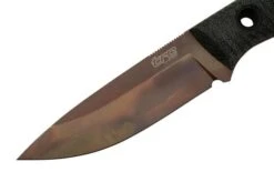 TRC Knives Classic Freedom M390 Apo Finish Black Canvas Micarta, Bushcraft Knife -Knife Haven Sales TI CF BM 34APO 03 trc