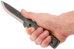 TOPS Knives B.O.B. Fieldcraft 154CM Grey/Black Micarta BROS-154-BLM -Knife Haven Sales TK BROS 154 BLM 07 tops knives tk bros 154 blm 07