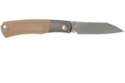 Viper Hug V5992CN Natural Canvas Micarta Pocket Knife, Sacha Thiel Design -Knife Haven Sales VPV5992CN 02 viper