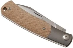 Viper Hug V5992CN Natural Canvas Micarta Pocket Knife, Sacha Thiel Design -Knife Haven Sales VPV5992CN 04 viper