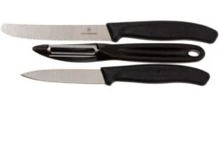 Victorinox SwissClassic Vegetable Knives In Black, Set Of 3, 6.7116.31G