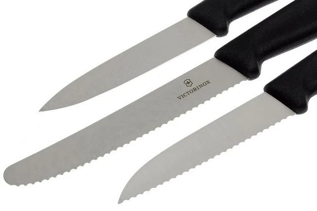 Victorinox SwissClassic Vegetable Knives Black, Set Of 3, 6.7113.3 4 Victorinox SwissClassic Vegetable Knives Black, Set Of 3, 6.7113.3 - Image 2