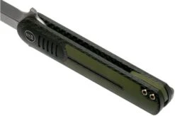 We Knife Angst 2002A Carbon Fibre, Green G10 Pocket Knife, Justin Lundquist Design -Knife Haven Sales WK2002A 07 we knife