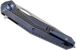 WE Knife Caliber 808A Pocket Knife, Blue Ti, CF Inlay, Satin Blade -Knife Haven Sales WK808A 04 we knife
