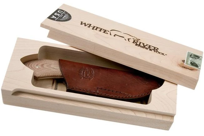 White River Knives Sendero Bush Hunting Knife Natural Canvas Micarta, Jerry Fisk Design 11 White River Knives Sendero Bush Hunting Knife Natural Canvas Micarta, Jerry Fisk Design - Image 9