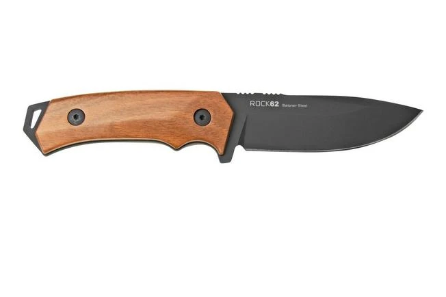 WOOX Rock 62 BUKNF00101 Walnut Plain, Fixed Knife 4 WOOX Rock 62 BUKNF00101 Walnut Plain, Fixed Knife - Image 2