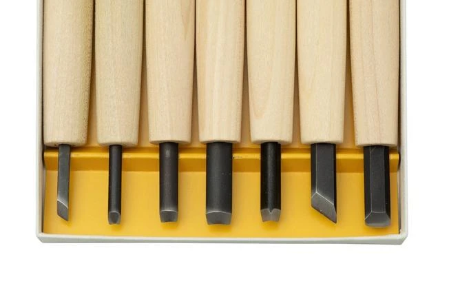 Yoshiharu Y-7 Mitomoto Japanese Wood Carving Knives, Set Of 7 5 Yoshiharu Y-7 Mitomoto Japanese Wood Carving Knives, Set Of 7 - Image 3